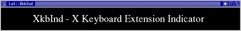X Keyboard Extension Indicator